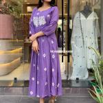 Bandage Print Long Slit Cotton Kurta Pant Set