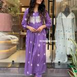 Bandage Print Long Slit Cotton Kurta Pant Set