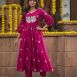 Bandage Print Long Slit Cotton Kurta Pant Set