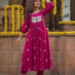 Bandage Print Long Slit Cotton Kurta Pant Set