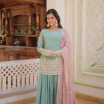 Premium Designer Ready-made Kurti-Plazzo-Dupatta Collection