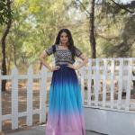 Premium Designer Ready-made Blue Gown