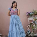 Premium Designer Gown Sky Blue Gown