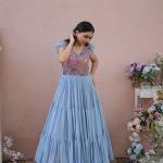 Premium Designer Gown Sky Blue Gown