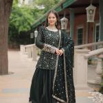 Premium Designer Ready-Made Kurti-Plazzo-Dupatta Set