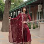 Premium Designer Ready-Made Kurti-Plazzo-Dupatta Set