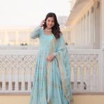 Asthetic Designer Gown with Dupatta