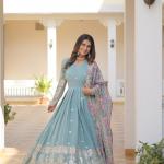 Heavy Work  Designer Gown with Dupatta