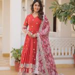 Heavy Work  Designer Gown with Dupatta