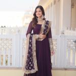 Faux Blooming Gown with Dupatta