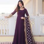 Faux Blooming Gown with Dupatta