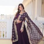 Faux Blooming Gown with Dupatta