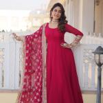 Faux Blooming Gown with Dupatta