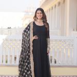 Faux Blooming Gown with Dupatta