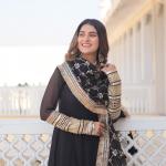 Faux Blooming Gown with Dupatta