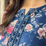 Ravishing Blue Cotton Outfit