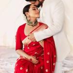 Sonakshi Sinha Red Banarasi Silk Saree for Wedding