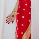 Sonakshi Sinha Red Banarasi Silk Saree for Wedding