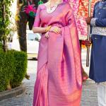 Wine Purple Handloom Weave Kanjivaram Silk Saree: A Timeless Treasure