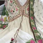 Elegant Pakistani-Style Muslin Alia Cut Suit Set